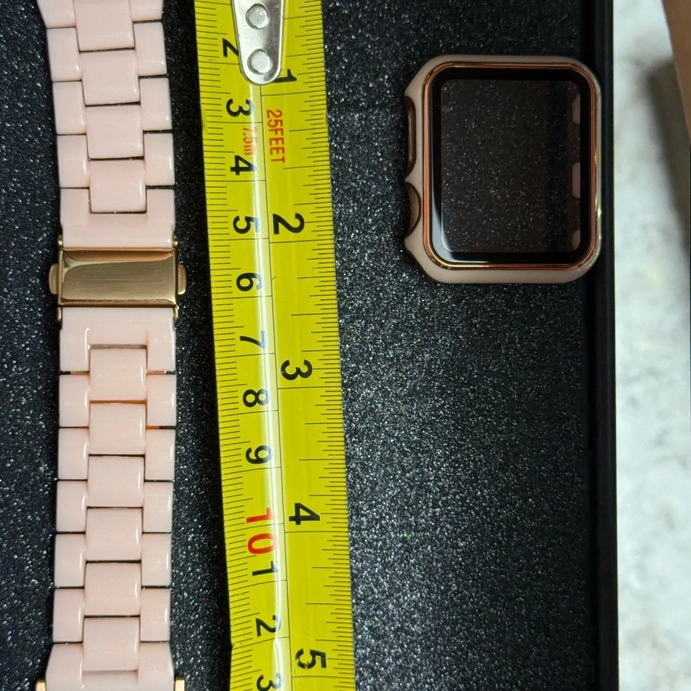 Protector and Band for Smartwatch Rose Gold with Pink Band